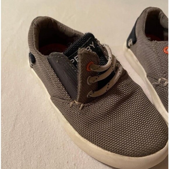sperry velcro washable boat shoes boys size 7 - Picture 3 of 5